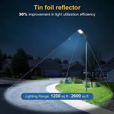 Commercial solar street light installation — wide area coverage